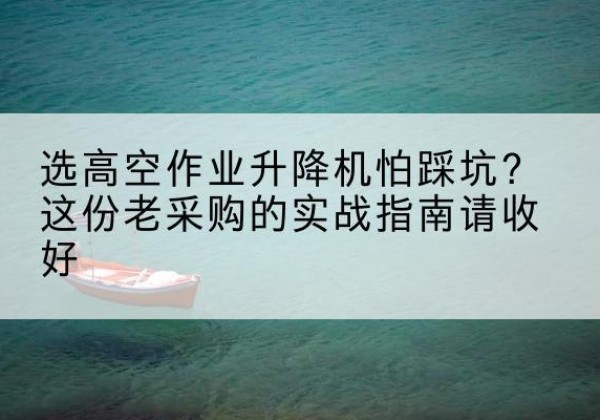 汉阴高空作业升降机厂家推荐-选高空作业升降机怕踩坑？这份老采购的实战指南请收好